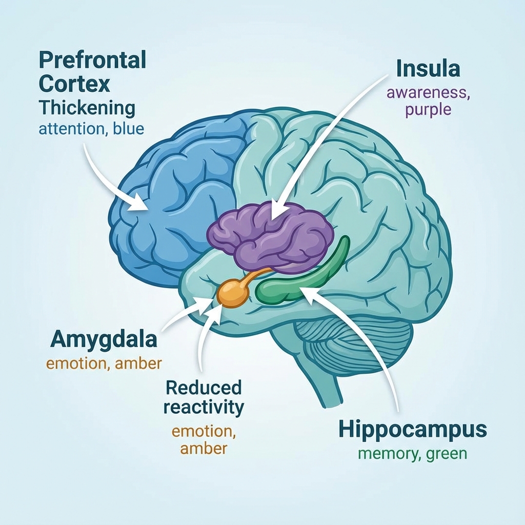 Brain Regions Affected by Meditation