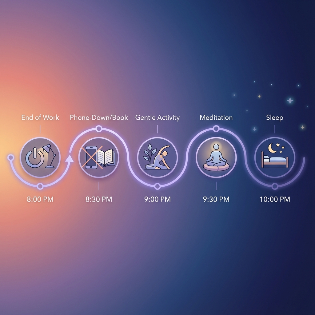 Evening Meditation Routine Timeline