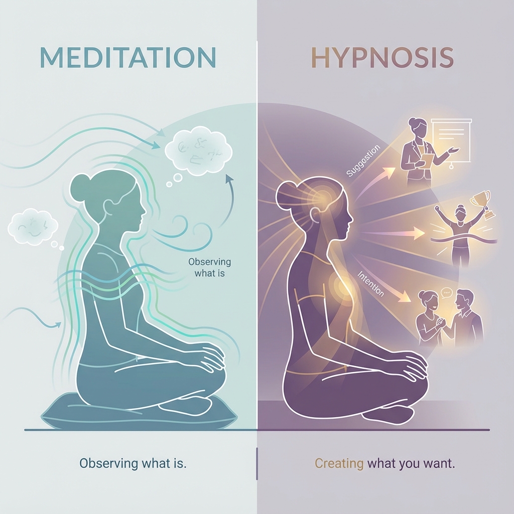 Meditation vs Hypnosis Comparison